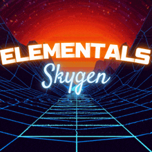 an advertisement for elements skygen shows a spider web and mountains in the background