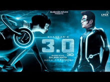 a man and a woman are standing next to each other on a movie poster for shankar 's 3.0 .