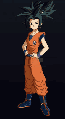 a drawing of a girl dressed as a dragon ball character