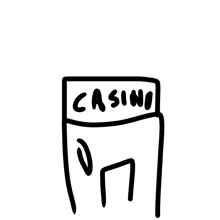 a drawing of a casino with the word casino on it