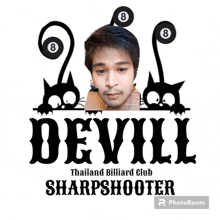 a poster for devil thailand billiard club