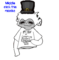 a drawing of a monkey wearing a shirt that says # 1 fan of lemming