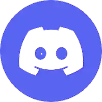 a discord icon in a blue circle