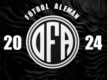 a black and white logo that says futbol alemán