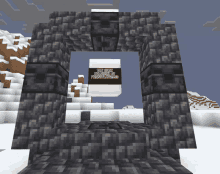 a minecraft screenshot of a portal with the words " you just delivered by peanut butter " on it