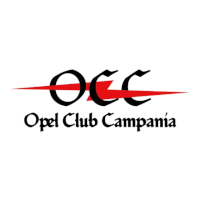 a logo for opel club campania with a red line