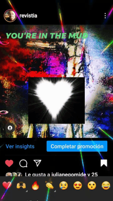 a screen shot of revista with a heart in the center