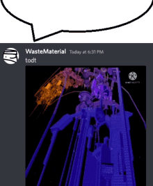 a screenshot of a video posted by waste material