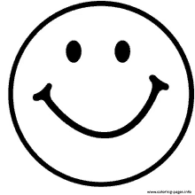 a black and white drawing of a smiley face with a big smile