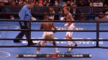 a boxing match between rigondeaux and casimero is being shown on tv