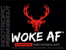 woke af logo with a deer on it