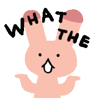 an illustration of a rabbit with the words what the written on it