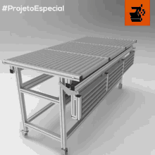 a 3d model of a table with the words #projeto especial on the bottom