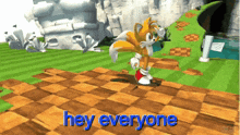 tails from sonic the hedgehog is dancing in a video game