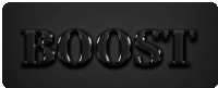 the word boost is written in black on a white background