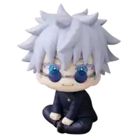 a figurine of a boy with spiky hair and glasses