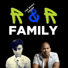 a poster for r & r family shows two men