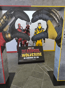 a poster for deadpool and wolverine in cinemas july 25th