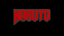 a black background with the word naruto in red