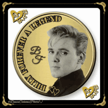 a gold coin with a picture of billy joe forever a legend