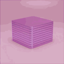 a stack of purple squares on top of each other