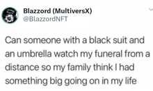 a screenshot of a tweet by blazzord