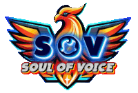 a logo for sov soul of voice with an eagle in the center