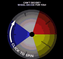 a wheel with the words can t decide wheel decide for you