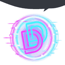 a purple and blue circle with the letter d inside