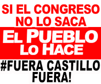 a sign that says si el congreso no lo saca el pueblo lo hace