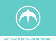 a logo for gran alianza por la unidad nacional shows a bird in a circle