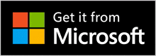 a microsoft logo on a black background