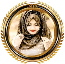 a picture of a woman in a hijab with ace written on the top