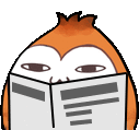 a cartoon monkey is reading a newspaper with its eyes closed .