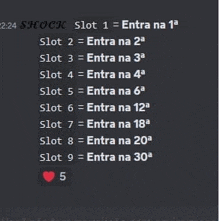 a list of numbers with a heart on the bottom of it .