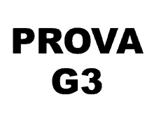 a white background with the words prova g3 on it