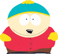 a cartoon character from south park with a surprised expression on his face