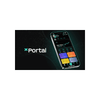 a phone with the word portal on the bottom