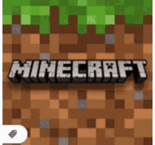 a picture of the minecraft logo on a brick wall .