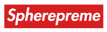 a red box that says spherepreme in white