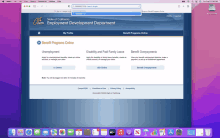 a computer screen shows the state of california employment development department webpage