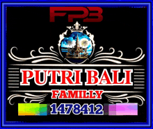 a logo for the putri bali family with the number 1478412 on it