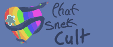 a drawing of a snake with the words chat snek cult