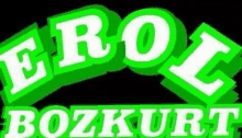 a green and white logo for erol bozkurt .