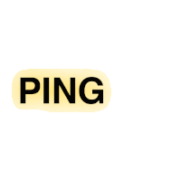 a white background with the word ping in black letters