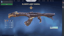 a screenshot of a video game called elderflame vandal showing a dragon