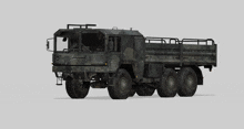 an illustration of a military truck with a ladder on the back