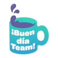 a cup that says buen dia team on it