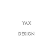 a logo for yax design is shown in a white background