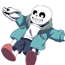 a drawing of a skeleton with the name shiro on it